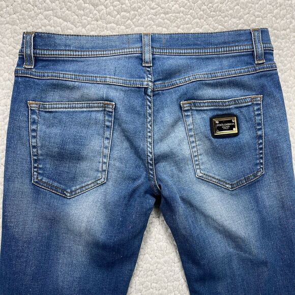 Dolce & Gabbana Girly Jeans Women’s EU6 Low Rise Slim Blue Stretch Denim Italy - Picture 8 of 14